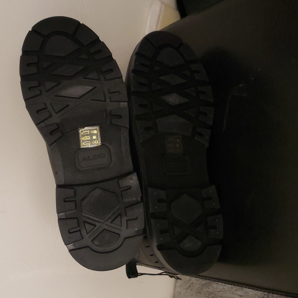 NWT Aldo Black Lousios Chelsea Rubber Boots Size 11 - Picture 11 of 12
